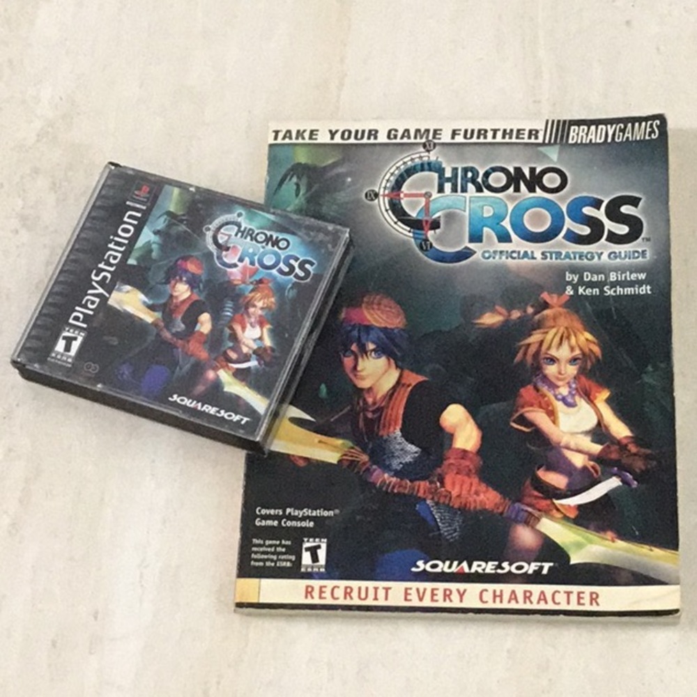 Chrono Cross PlayStation 1 Game PS1 & Official Strategy Guide Sony 2000 Lot Of 2